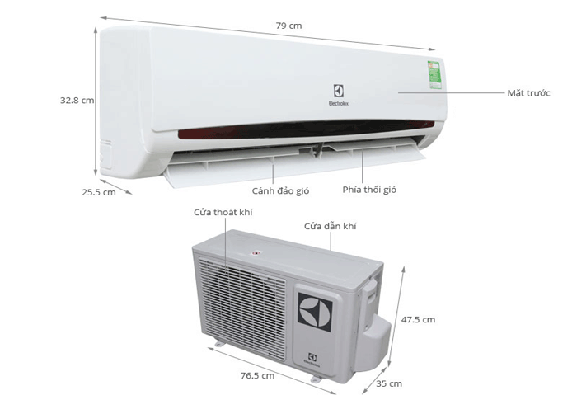 Điều hòa treo tường Electrolux 1 chiều 9000Btu ESM09CRF-D1