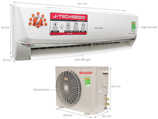 dieu-hoa-treo-tuong-Sharp-1-chieu-12000Btu-AHAP12RHW